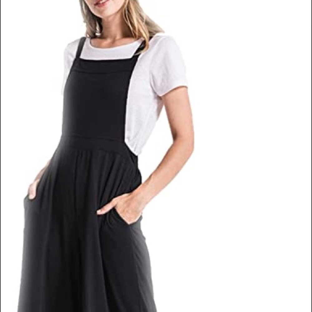 Z Supply Black Overalls Jumper Black Wide Leg Sm